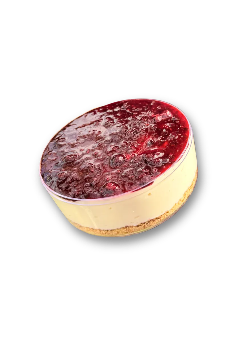 Limone & Rosso: torta mousse de limão com base de biscoito amanteigado e finalizada com geleia de frutas vermelhas